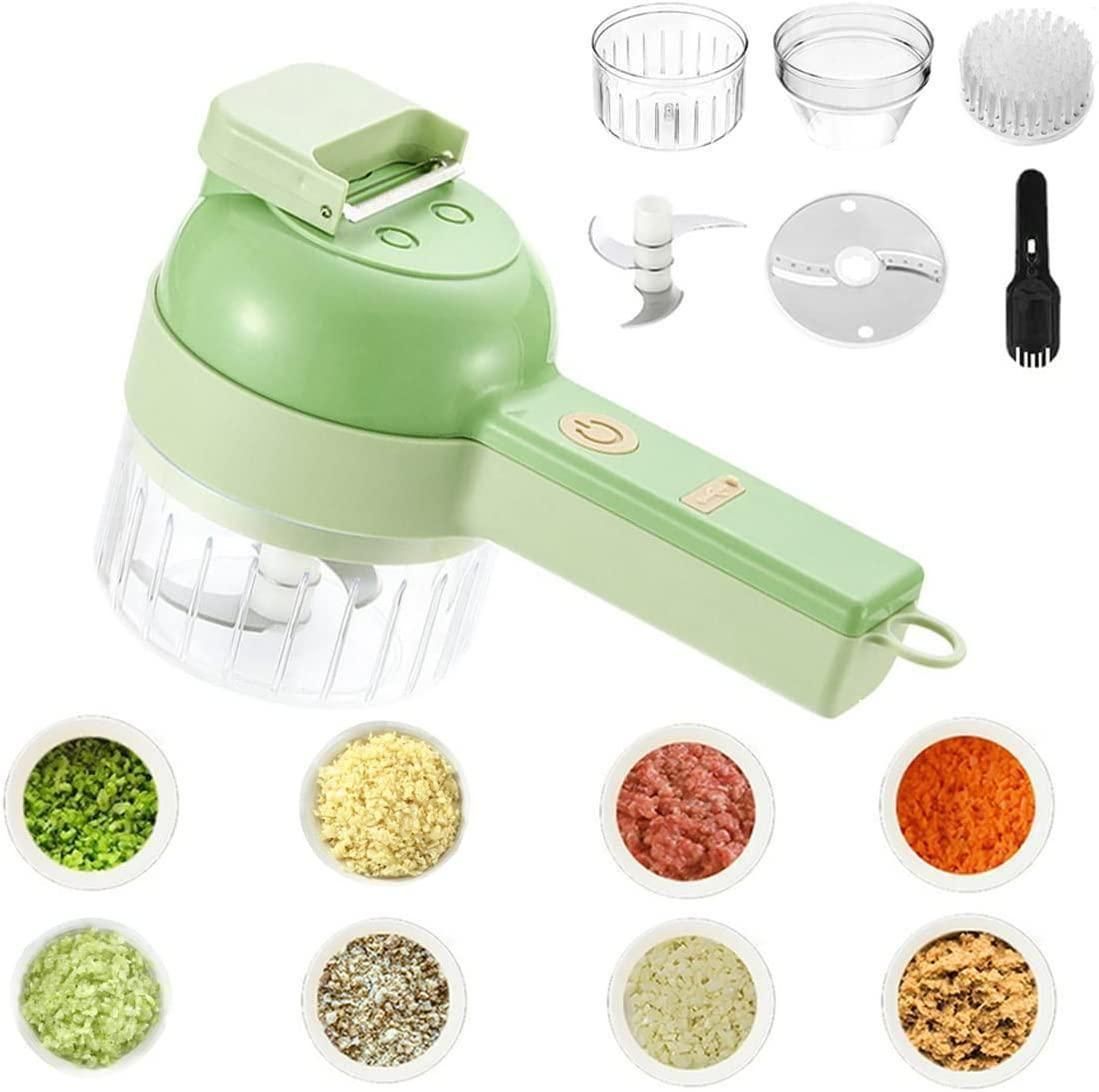 4 in 1 Portable Electric Vegetable Cutter Set - TechLuxen