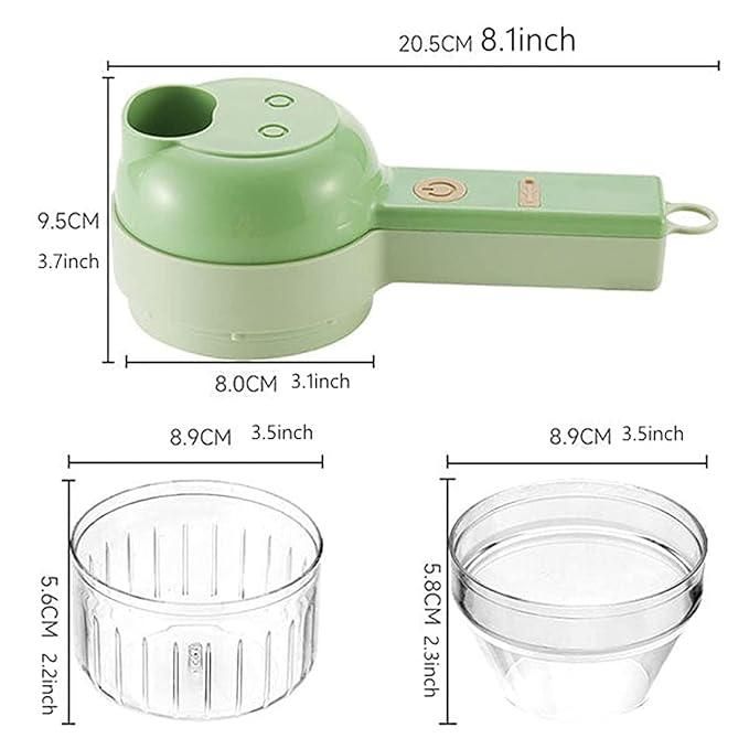 4 in 1 Portable Electric Vegetable Cutter Set - TechLuxen