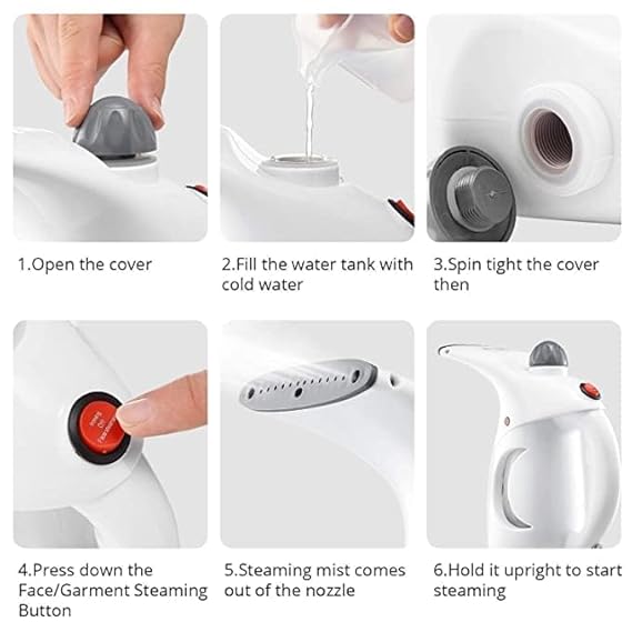 Fast Heat - up Portable Handheld Garment/Facial Vapor Steamer Iron Brush for Home and Travel Handy. - TechLuxen