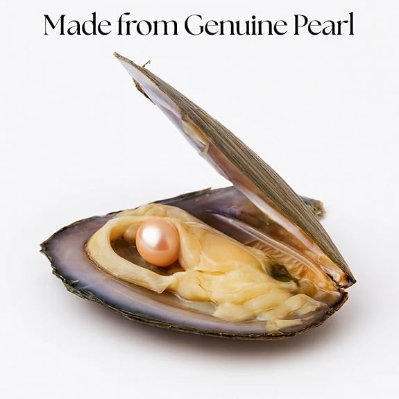 Freshwater Shell Canned Oyster Ocean Love Real Pearl Necklace Set - TechLuxen